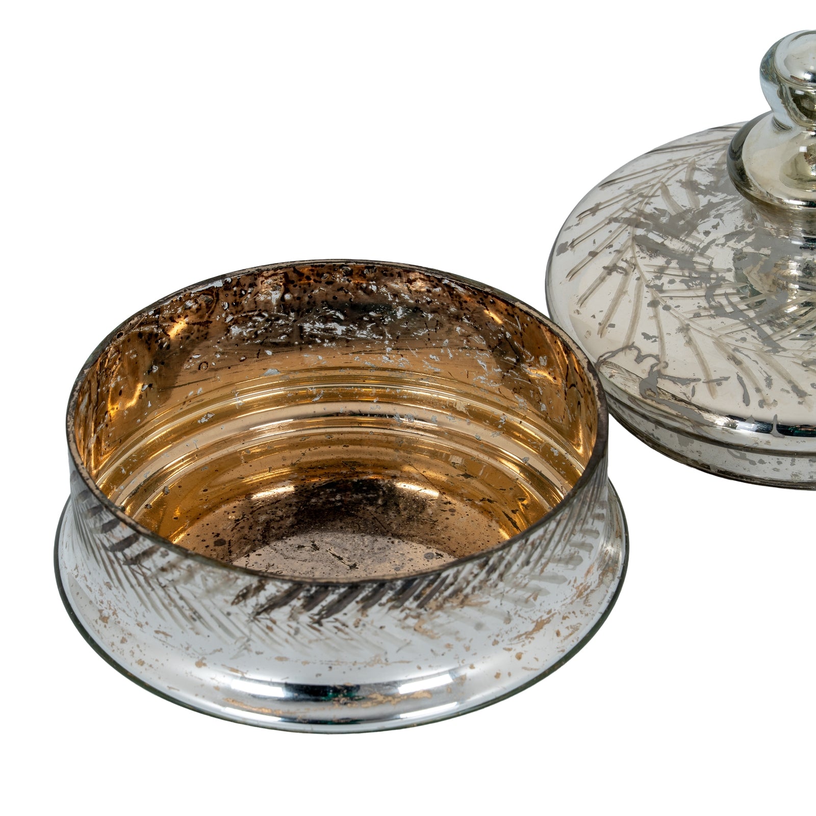 Silver Foil Effect Large Trinket Jar