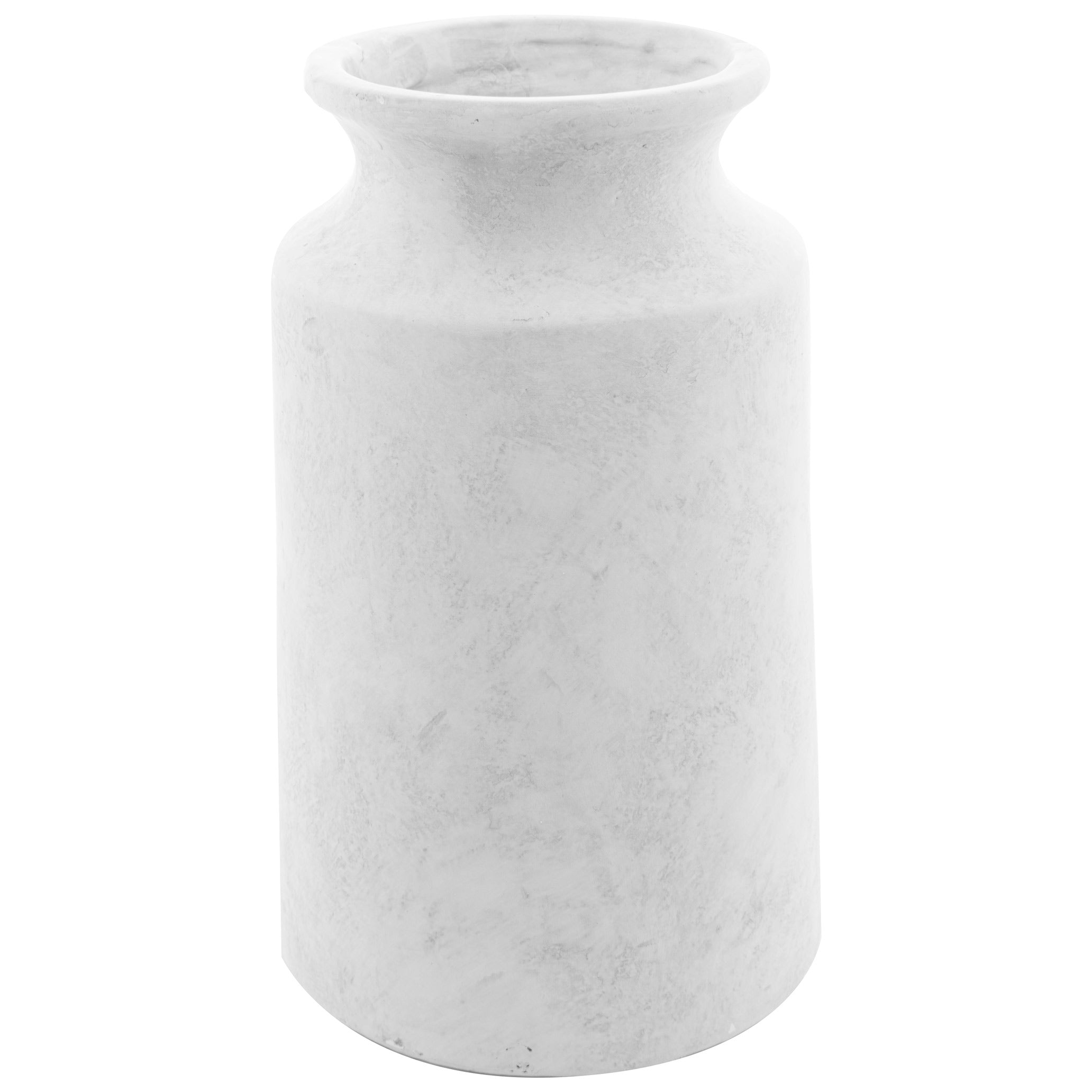 White marble vase on a white background