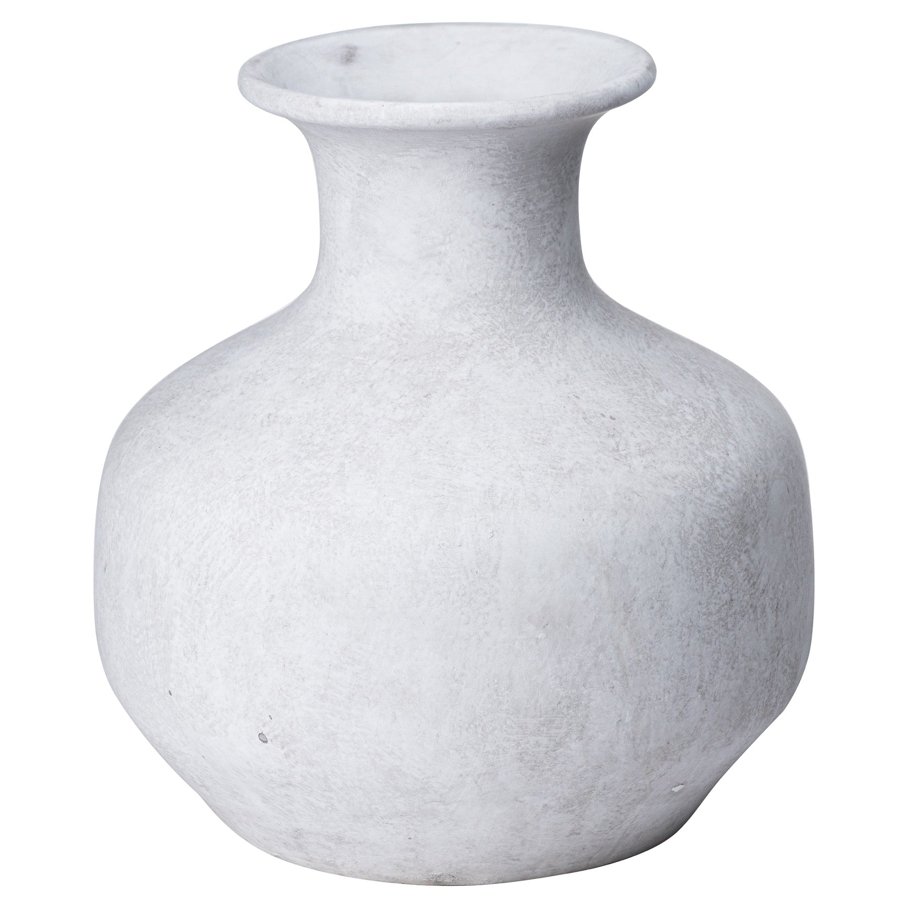 White textured vase on a white background