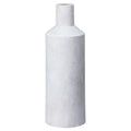 white weathered vase on a white background