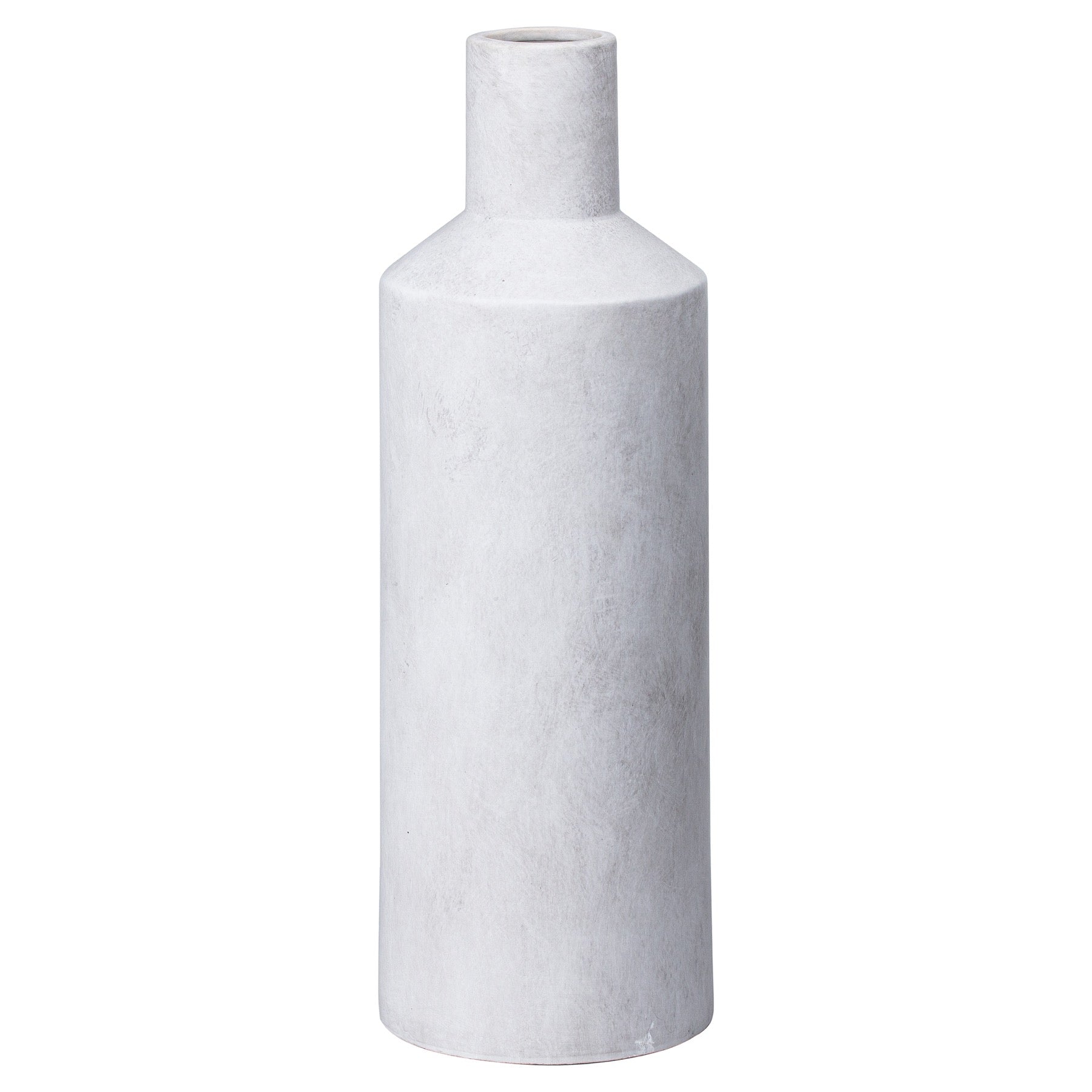 white weathered vase on a white background
