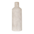 Beige ceramic bottle on a white background