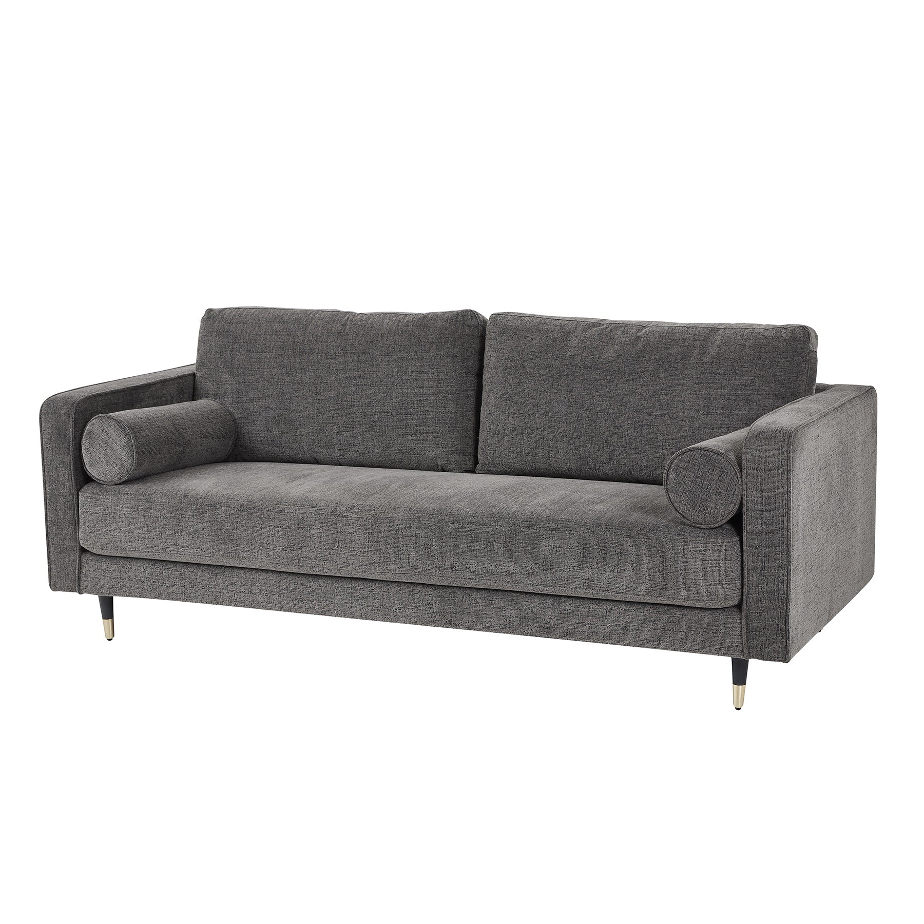 Gray sofa on a white background