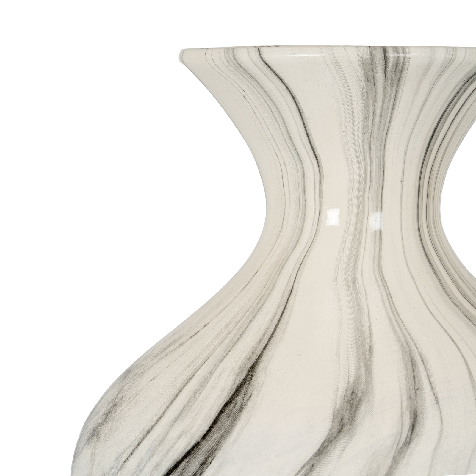 Marble-patterned object on a white background