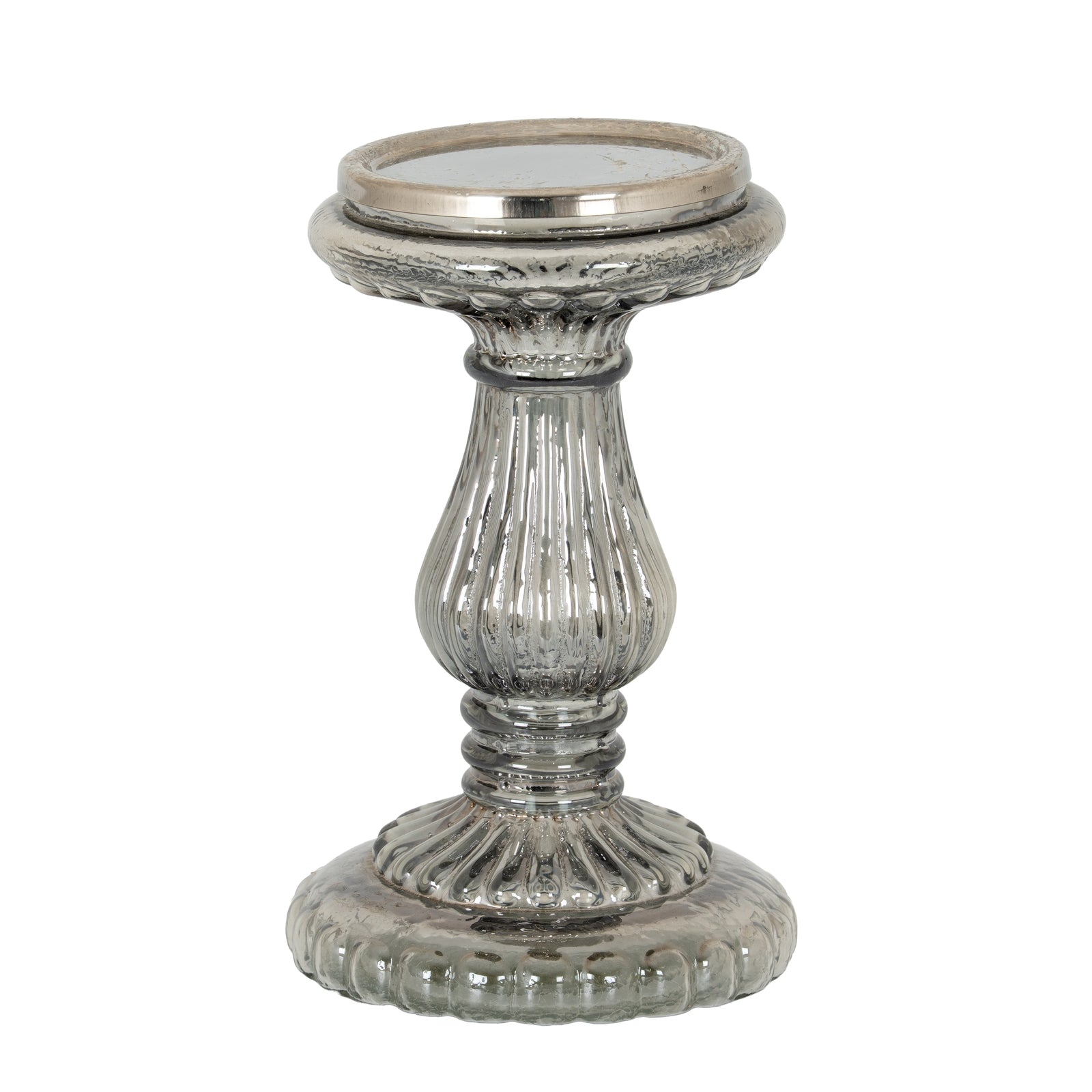 Smoked Midnight Small Candle Pillar