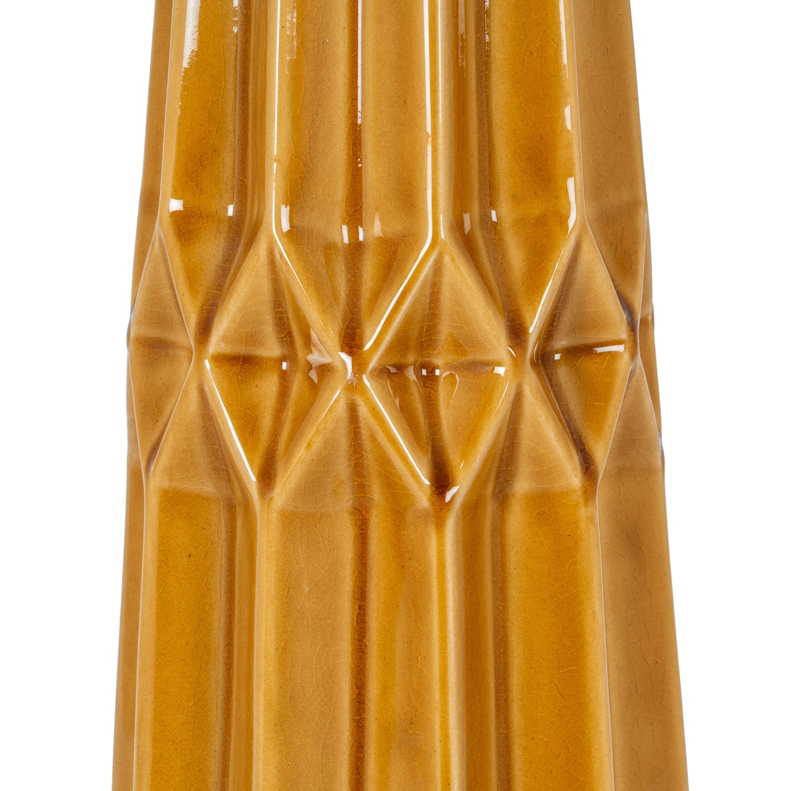 Brown textured vase on a white background