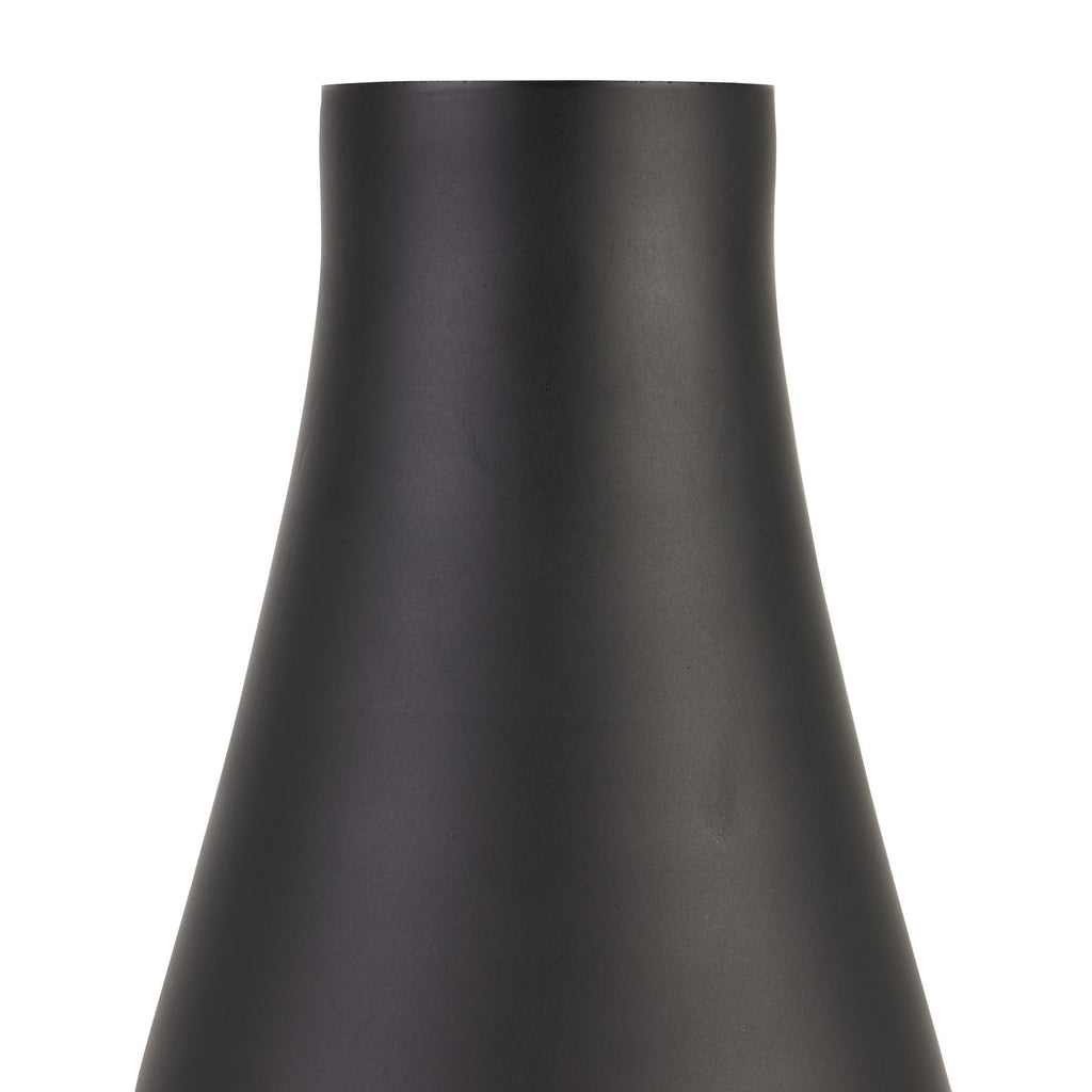 Black vase on a white background