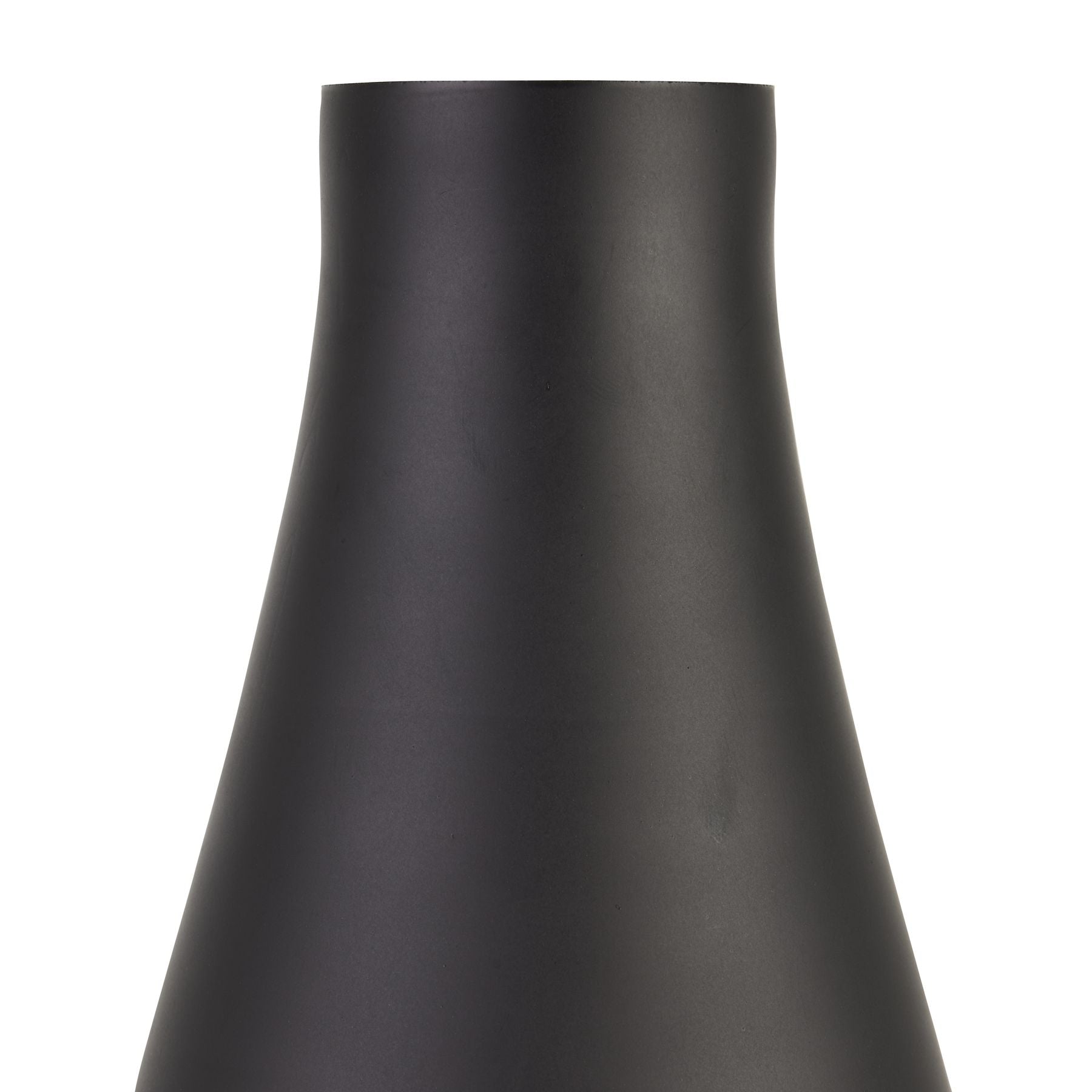 Black vase on a white background