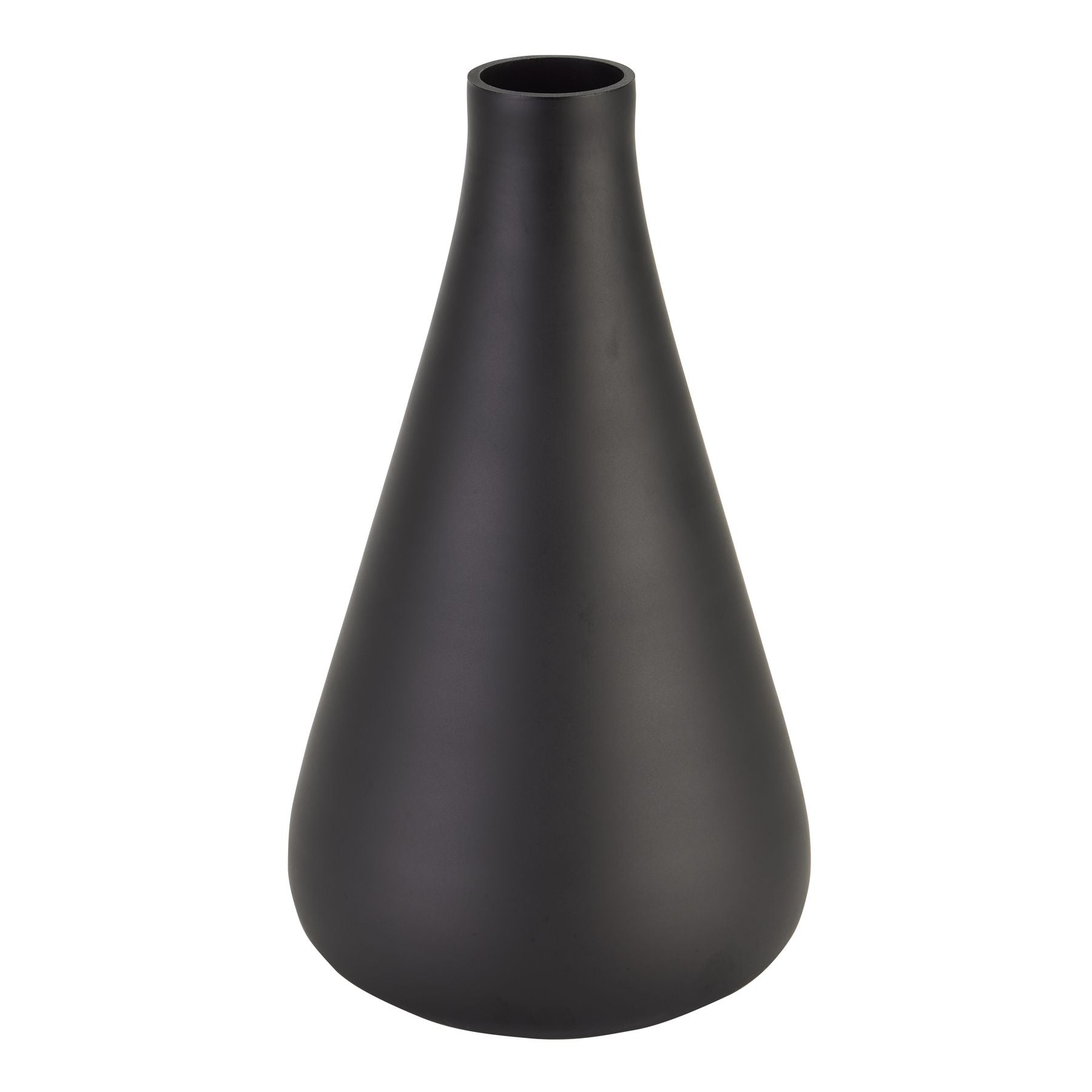 Black vase on a white background
