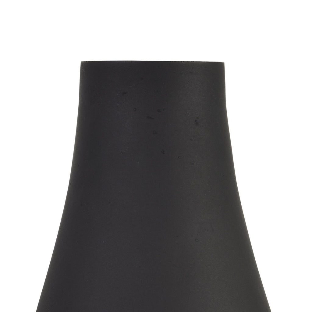 Black vase on a white background