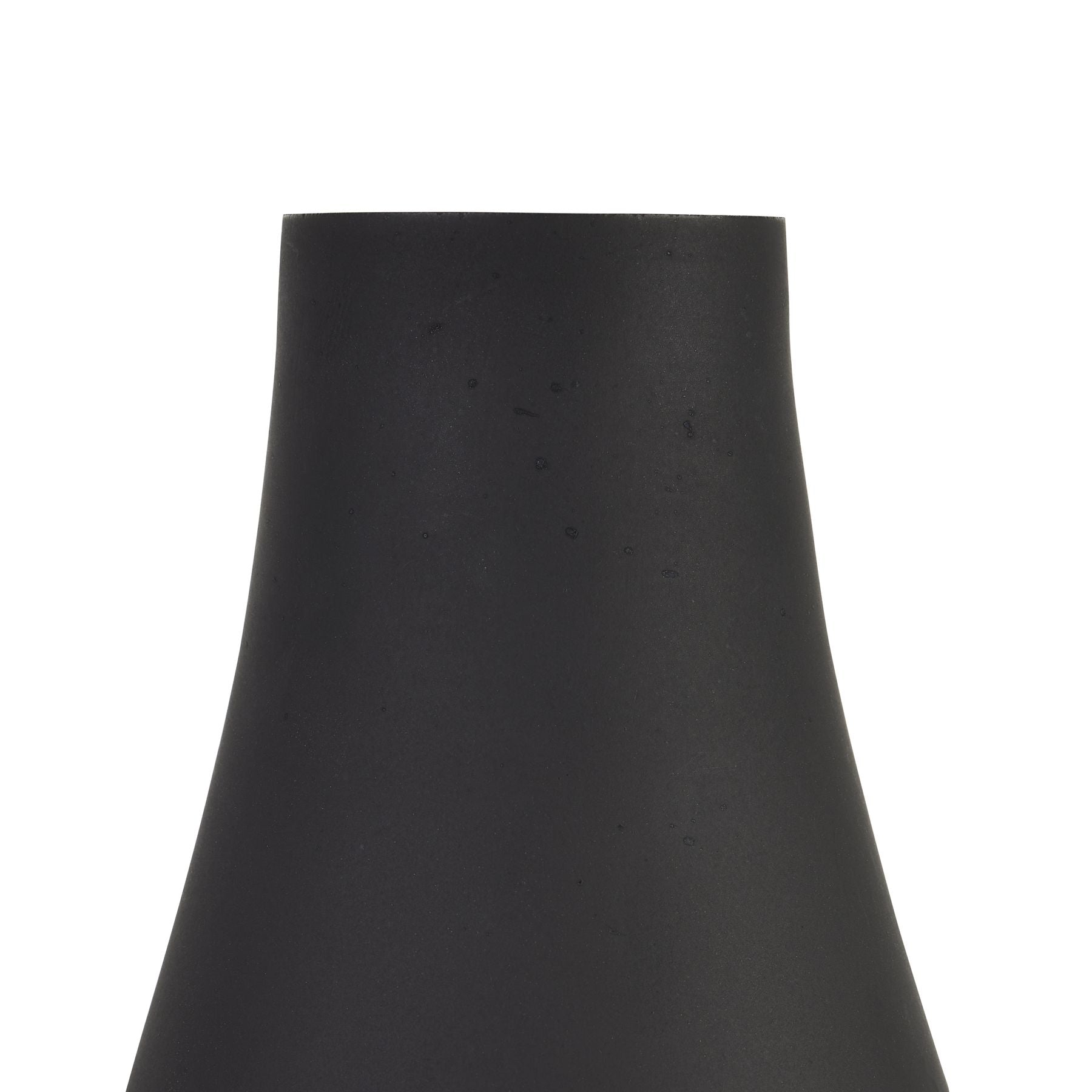 Black vase on a white background