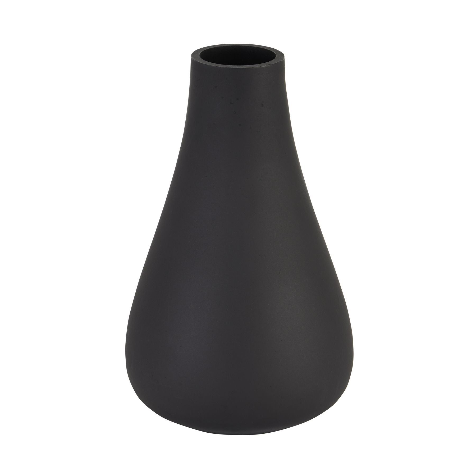 Black vase on a white background