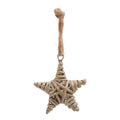The Noel Collection Small Wicker Star Decoration