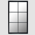 Black Wood Large Window Mirror