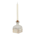 Burnished Dipped and Aged Brass Candle Holder Vase
