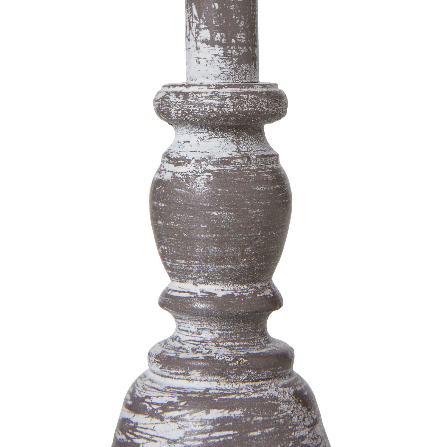 Decorative column with a rustic finish on a white background