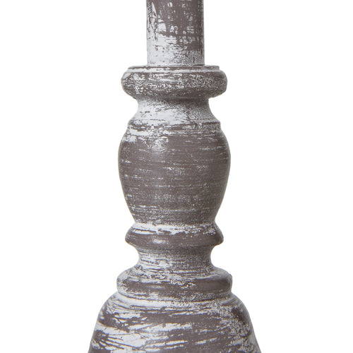 Decorative column with a rustic finish on a white background