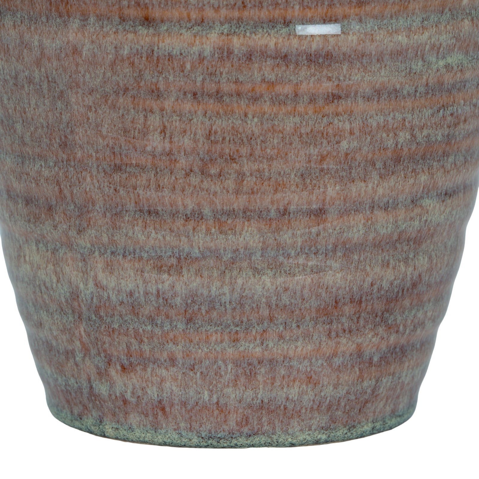 Textured fabric swatch with brown and green pattern on a white background