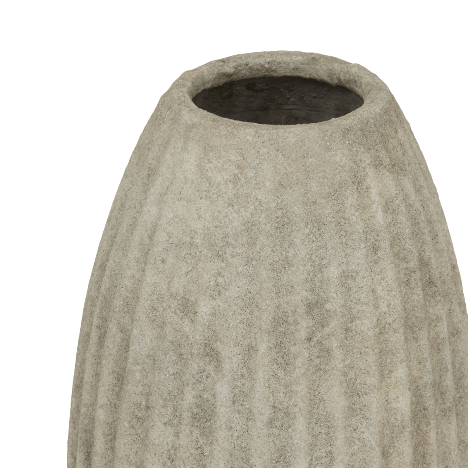 Textured stone vase on a white background