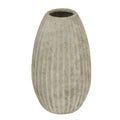 Textured gray vase on a white background