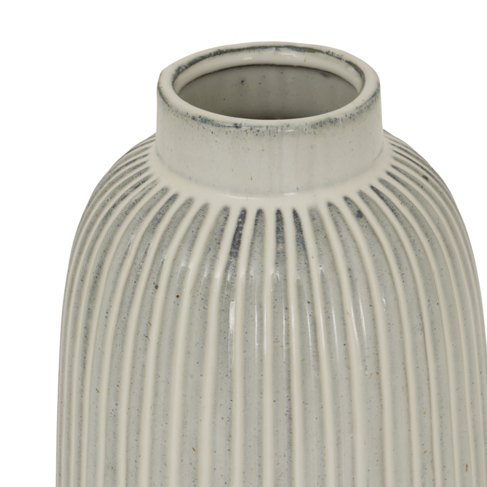 Textured gray vase on a white background