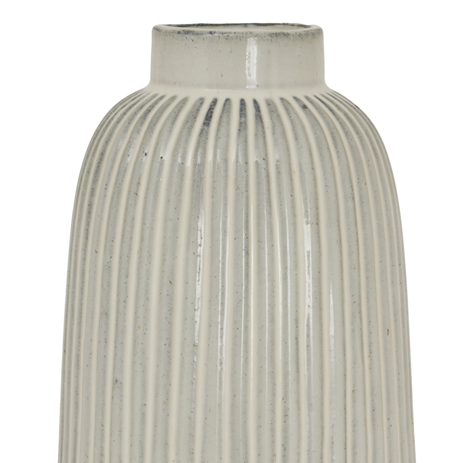 Textured gray vase on a white background
