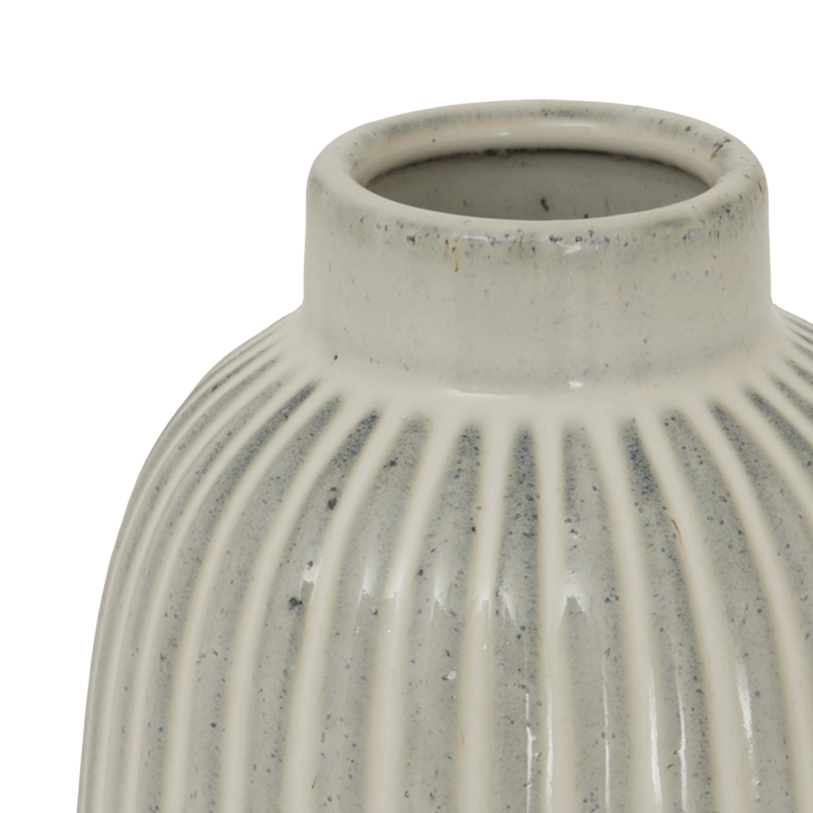 Textured ceramic vase on a white background