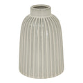 Textured gray vase on a white background