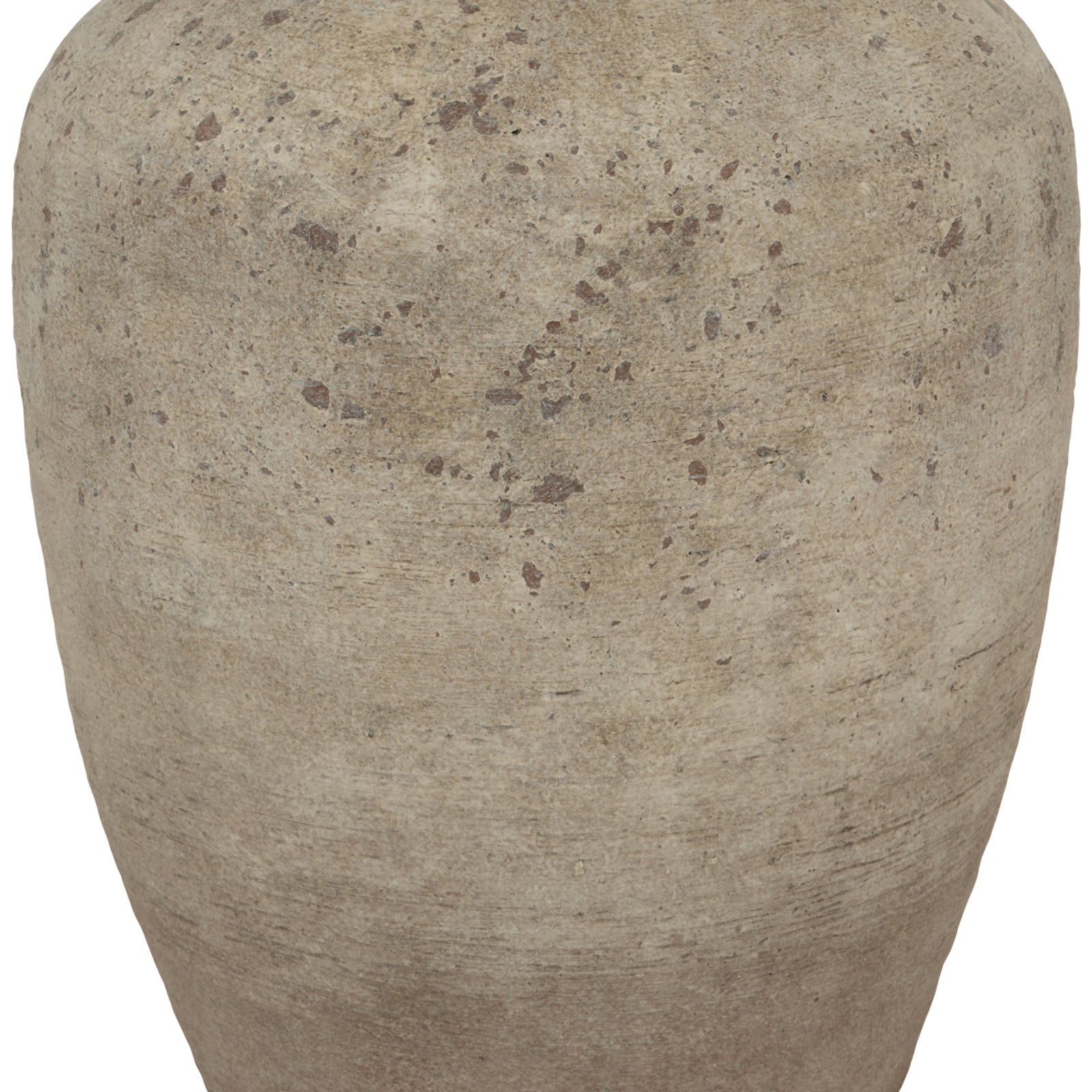 Textured beige vase on a white background