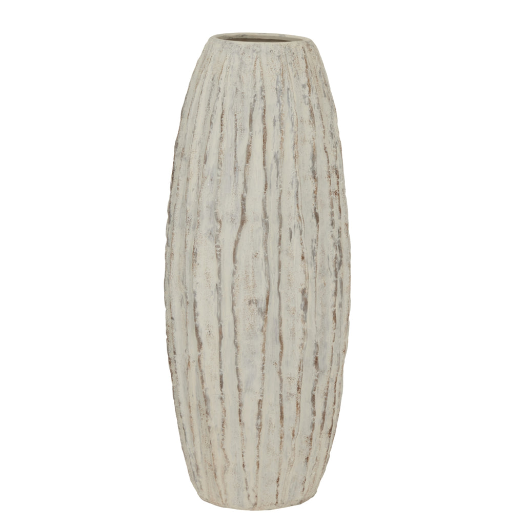 Textured vase on a white background
