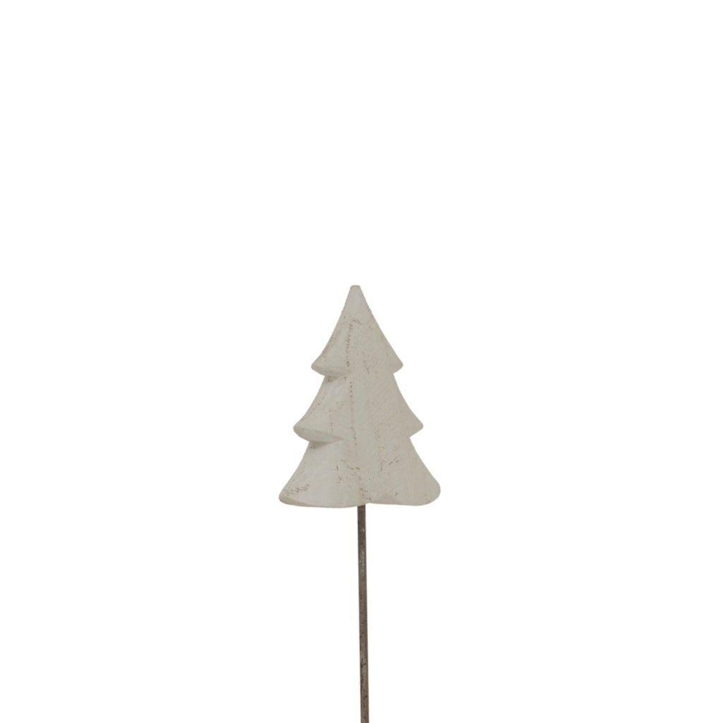 Whitewashed Rustic Tree On Stand