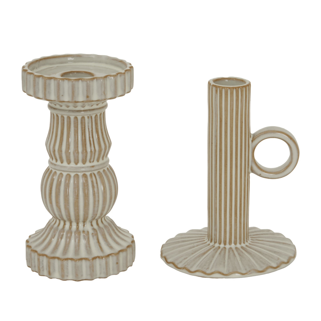 Alora Ceramic Pillar Candle Holder