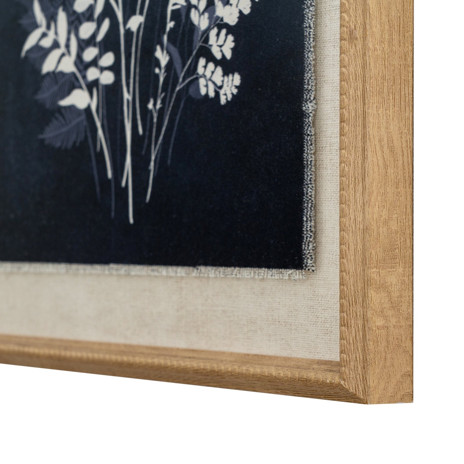 Flora & Fauna Collection Grove On Linen In Beaded Frame