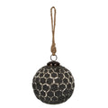Grey Metallic Collection Large Honey Combe Bauble