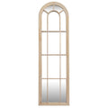 Washed Wood Tall Arched Window Mirror