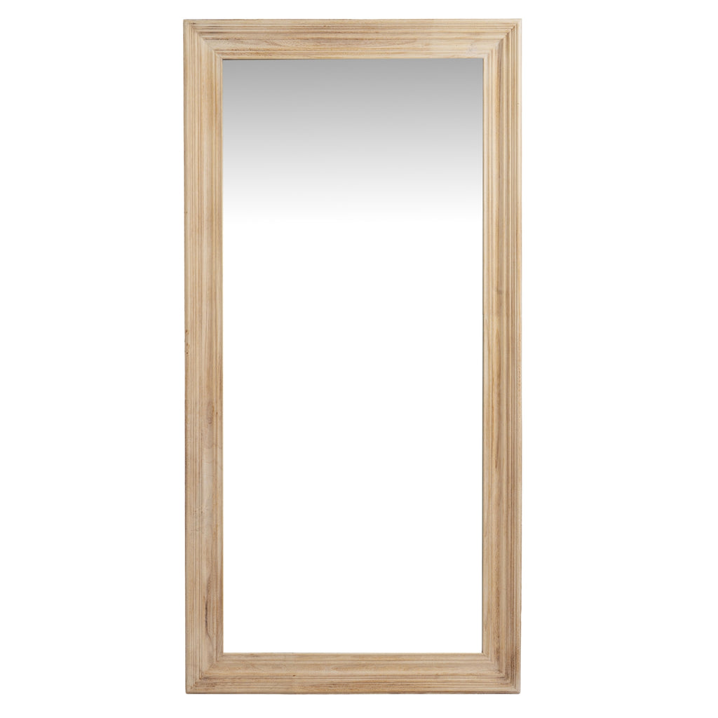 Washed Wood Large Framed Mirror