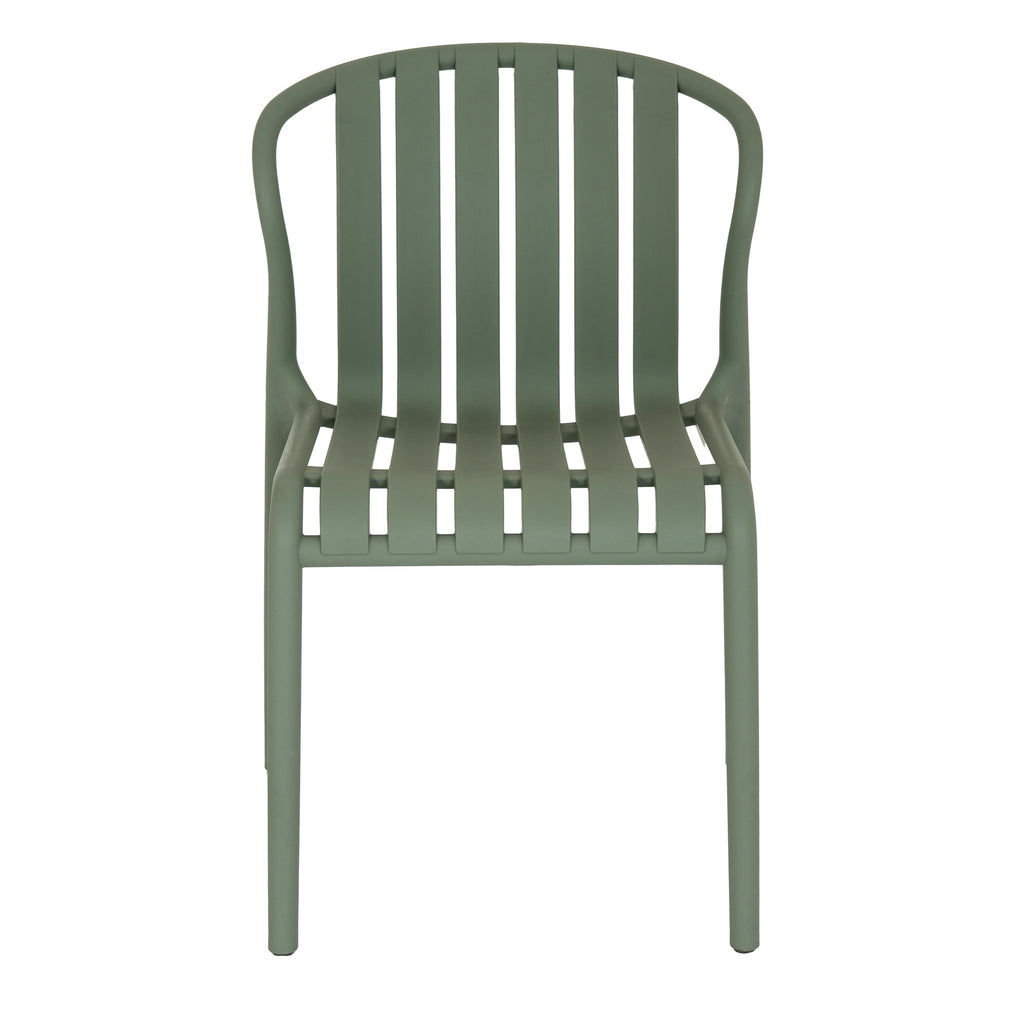 Green chair on a white background