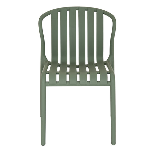 Green chair on a white background