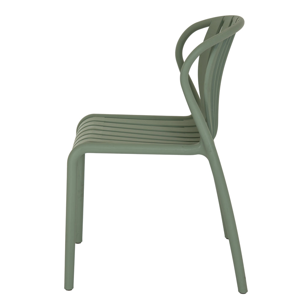 Green chair on a white background