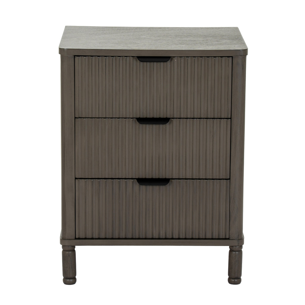 Reed Collection 3 Drawer Bedside Table