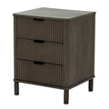 Reed Collection 3 Drawer Bedside Table