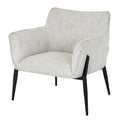 Gray armchair with black legs on a white background
