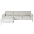 Gray sectional sofa on a white background