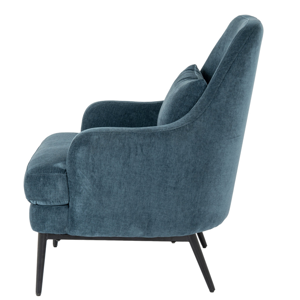 Blue armchair on a white background