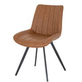 Malmo Coffee Swivel Dining Chair by Fellbank Homeware, featuring rich brown upholstered fabric and a modern swivel base.