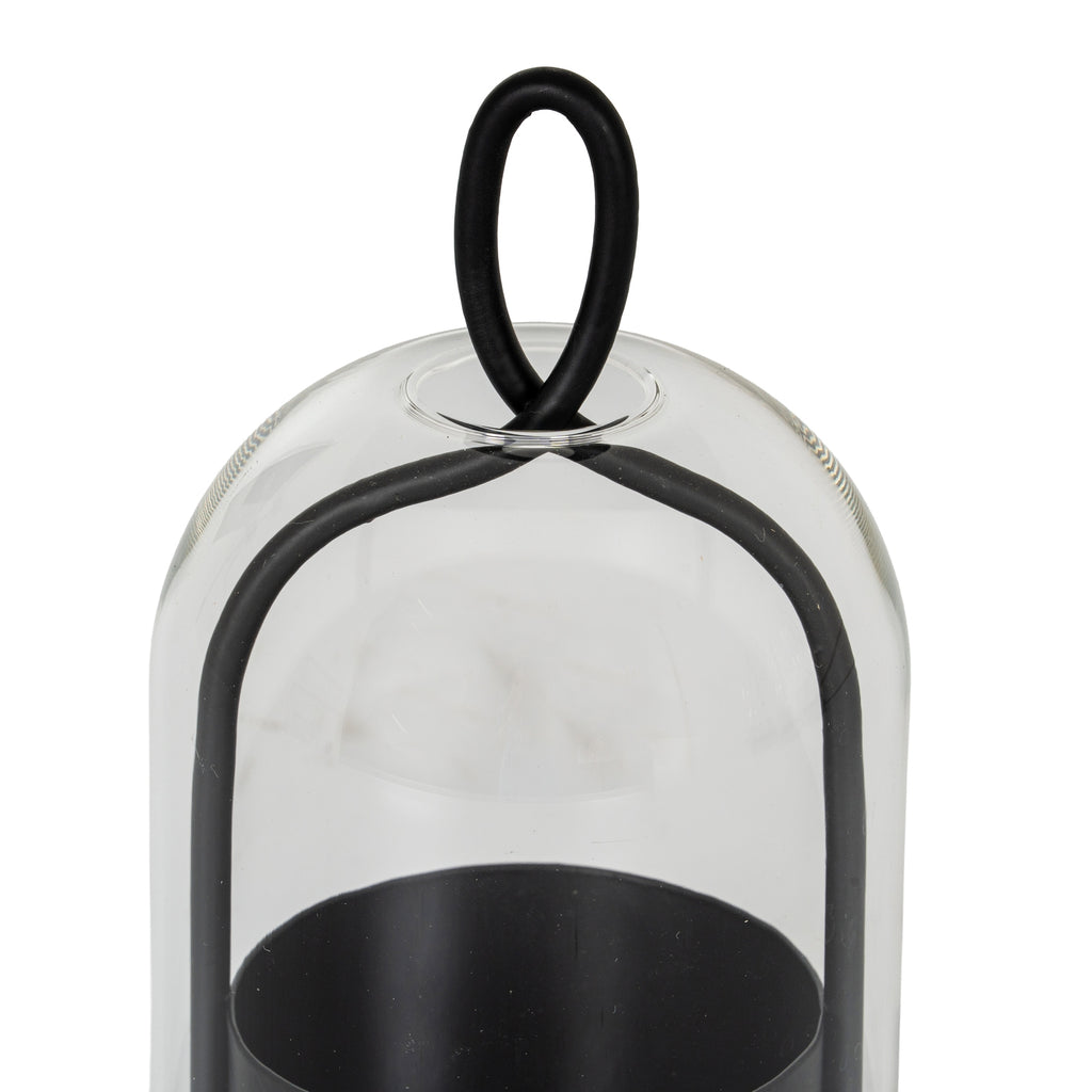 Nysa Large Candle Holder With Glass Cloche