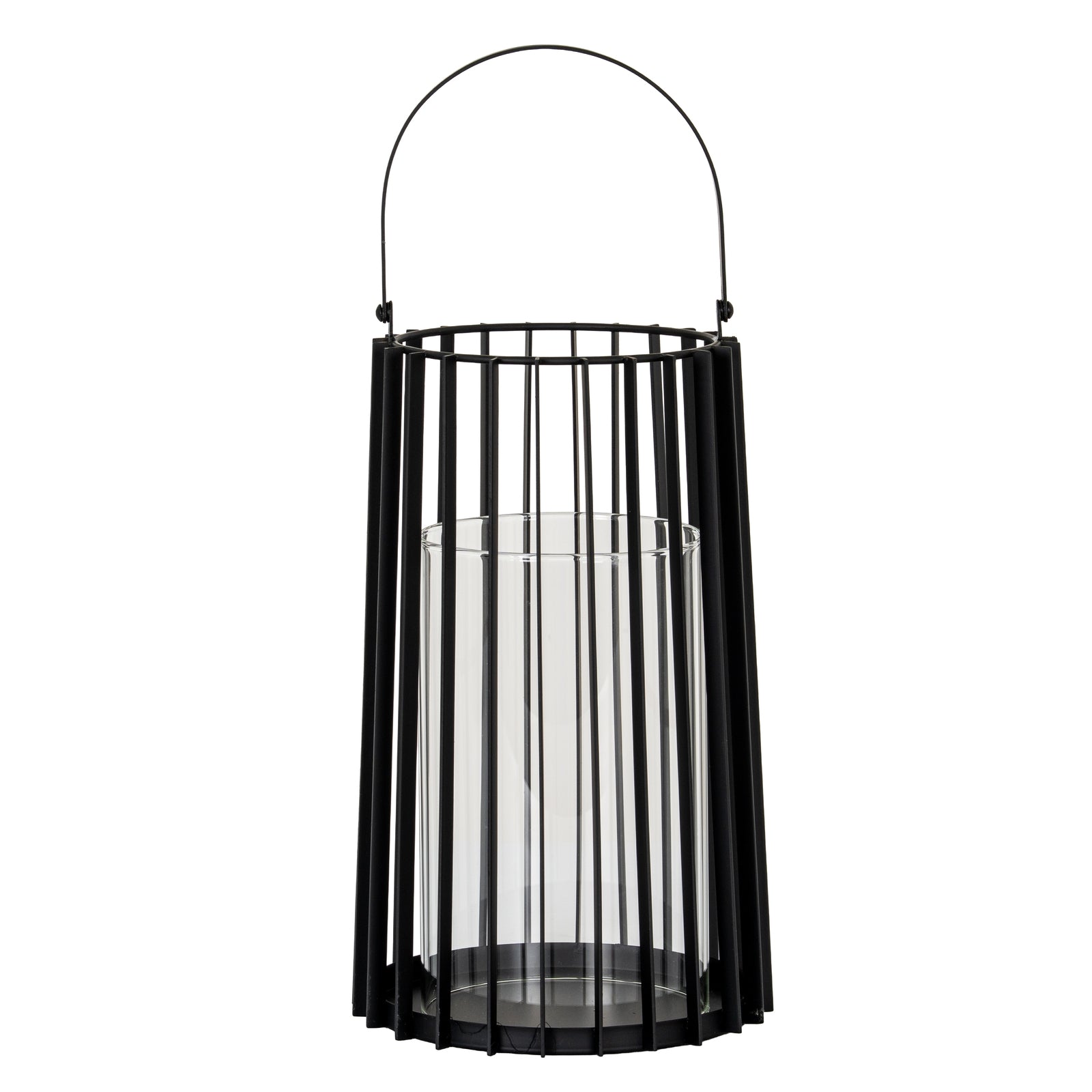 Lynk Large Lantern With Handle And Glass Candle Holder