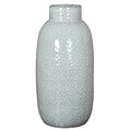 Textured gray vase on a white background