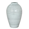 Textured gray vase on a white background