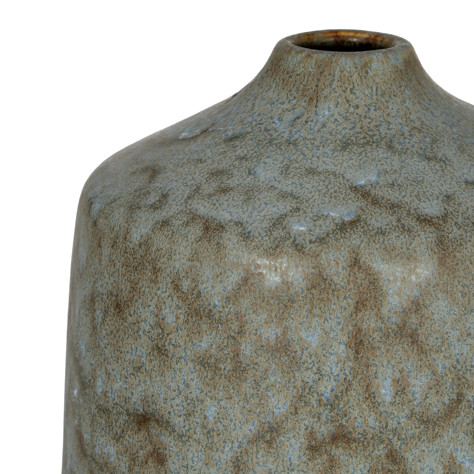 Textured ceramic vase on a white background